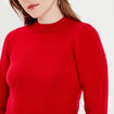 Pull manches longues rouge femme
