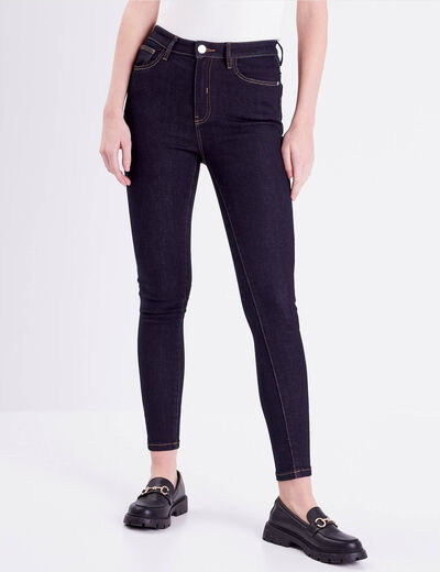 Jeans skinny taille standard denim brut femme