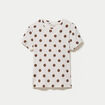 Top ajust&eacute; col rond manches courtes blanc femme