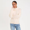 Pull avec col roul&eacute; ecru femme