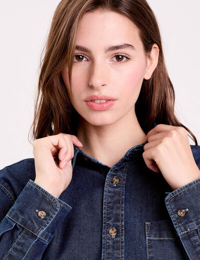 Chemise denim stone femme