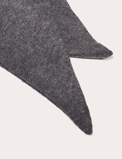 Foulard triangle gris foncé femme