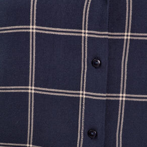 Chemise manches longues bleu foncé femme