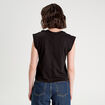 T-shirt détail noeud noir femme