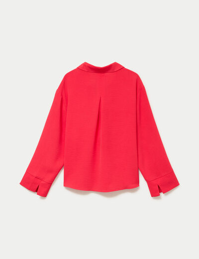 Blouse manches longues rouge femme