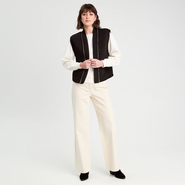 veste matelassee sans manches noir femme Veste matelassée sans manches noir femme