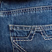 Jupe-short droite en jean denim double stone femme