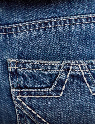 Jupe-short droite en jean denim double stone femme
