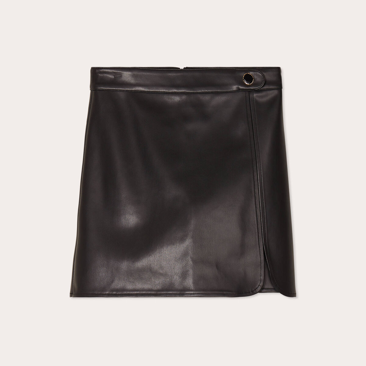 Jupe-short simili cuir noir femme