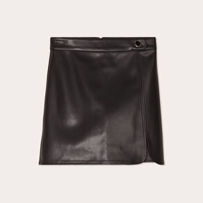 jupe short simili cuir noir femme Jupe-short simili cuir noir femme