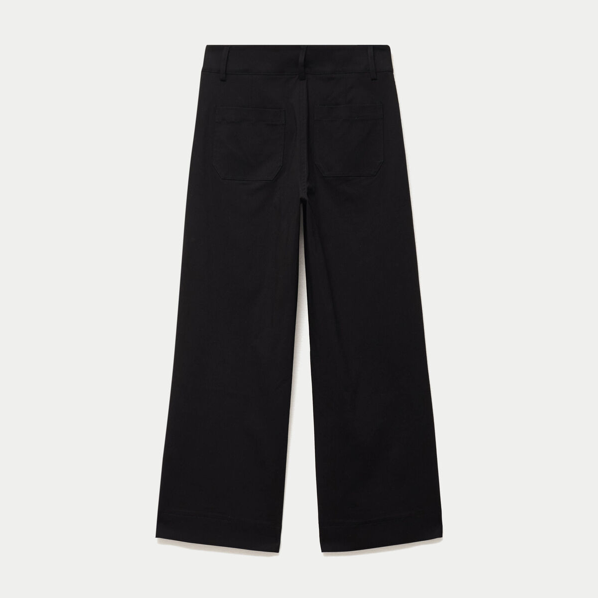 Pantalon bootcut taille haute noir femme