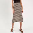 Jupe midi évasée blanc femme