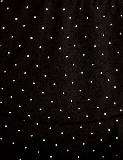 Top studs bretelles amovibles noir femme