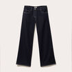 Jean wide leg taille standard denim brut femme