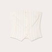 Bustier cintré boutons blanc femme