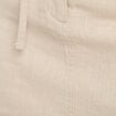 Jupe droite contenant du lin beige femme