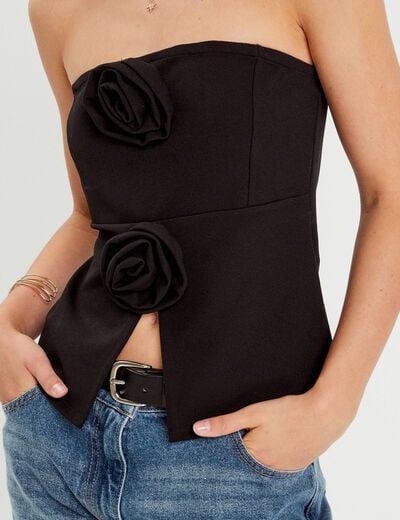 Bustier sans manches noir femme