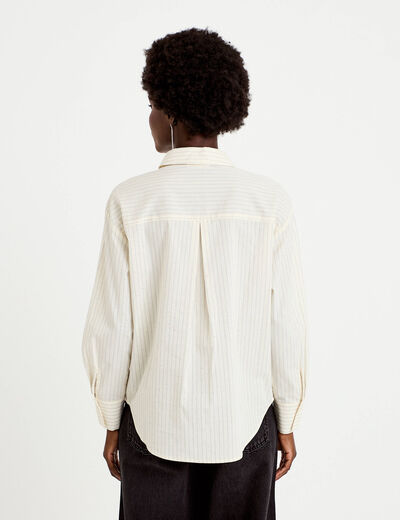 Chemise droite manches longues jaune femme