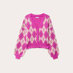Gilet manches longues rose femme