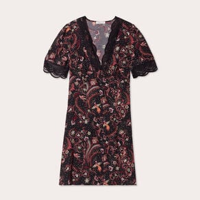 robe evasee manches courtes noir femme Robe évasée manches courtes noir femme