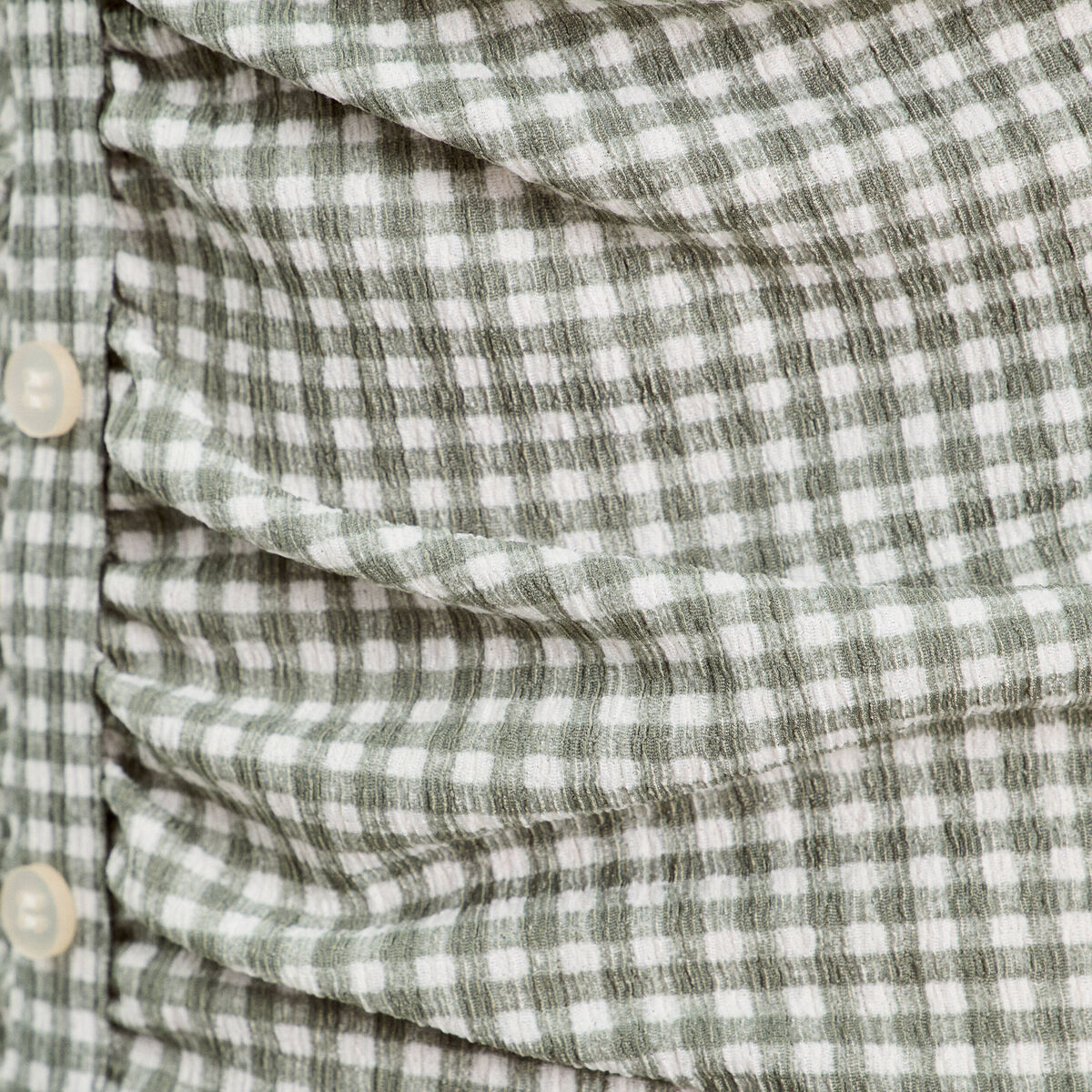 Blouse manches courtes vert kaki femme