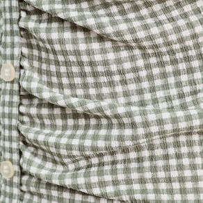 Blouse manches courtes vert kaki femme