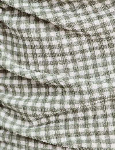 Blouse manches courtes vert kaki femme