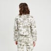 Veste courte boutonnée en jean blanc femme