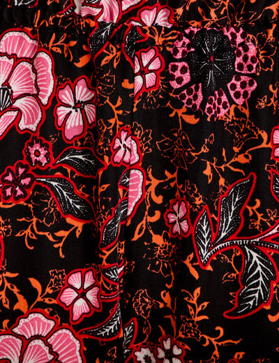 Robe longue &eacute;vas&eacute;e effet satin&eacute;e noir femme