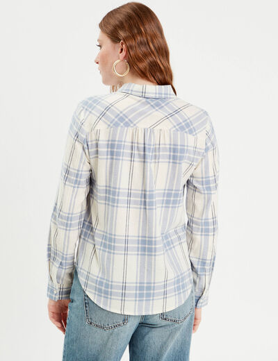 Chemise manches longues blanc femme