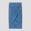Jupe moulante drapée bleu femme
