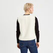 Gilet sans manches ecru femme