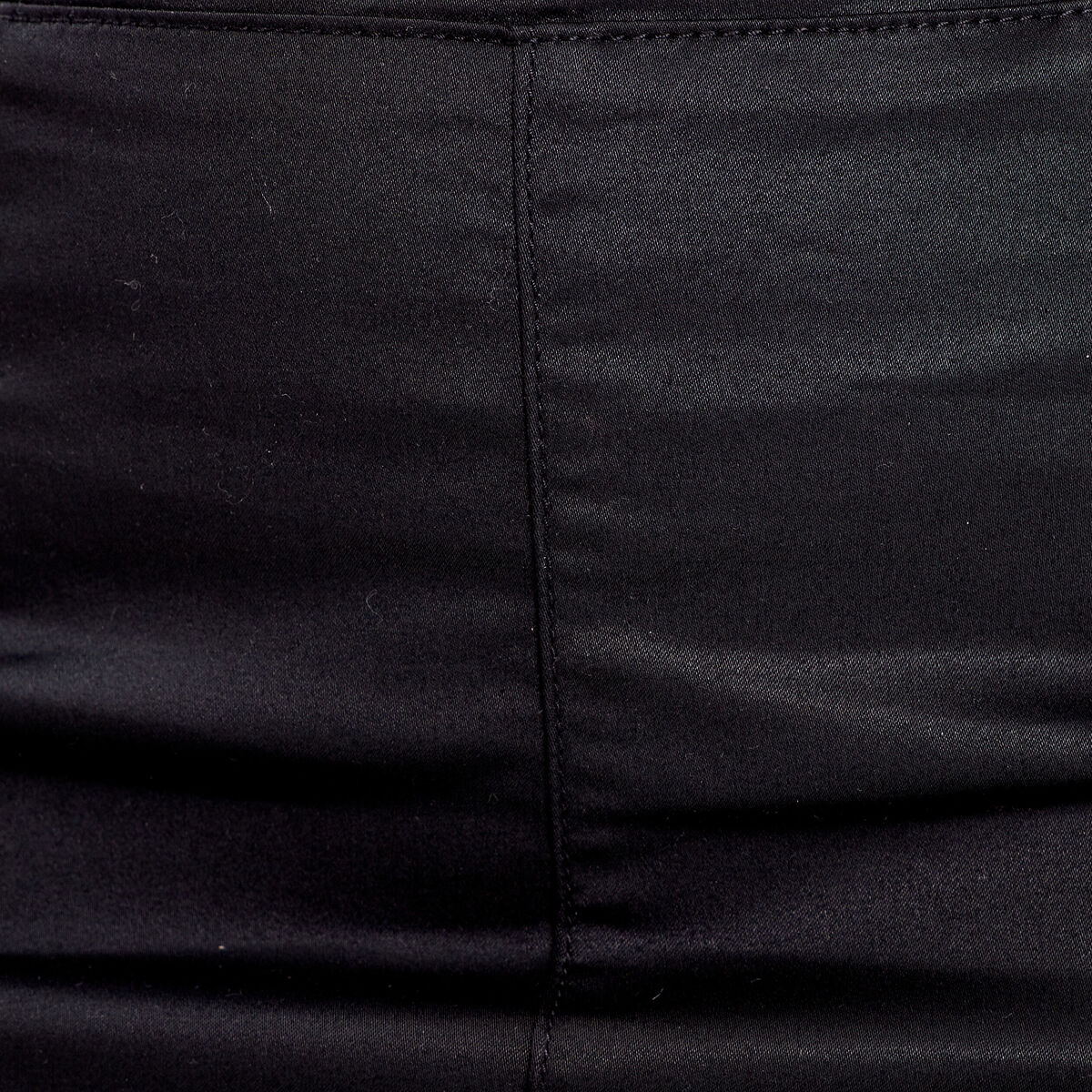 Jupe droite denim noir enduit femme