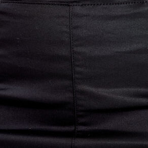 Jupe droite denim noir enduit femme
