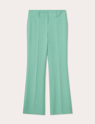 Pantalon flare vert pastel femme