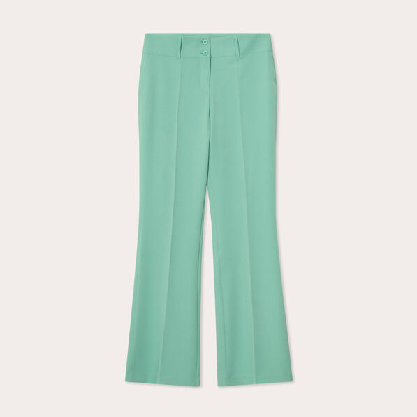Pantalon flare vert pastel femme