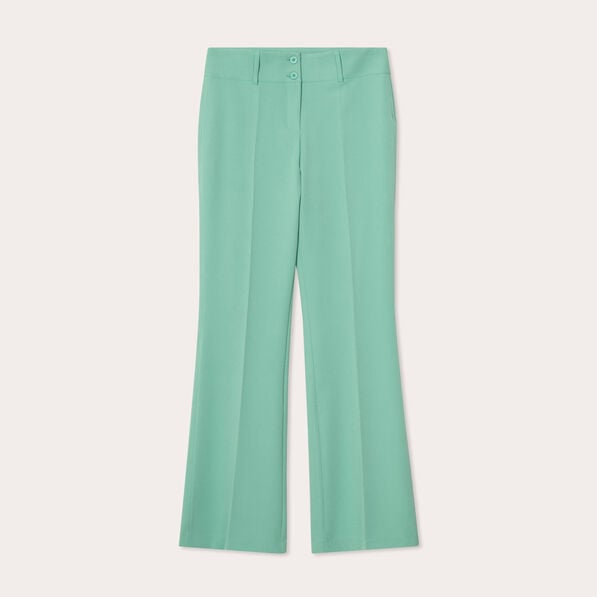pantalon flare vert pastel femme Pantalon flare vert pastel femme