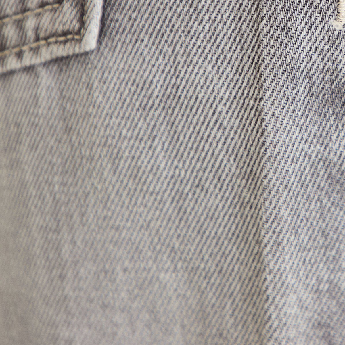 Jean wide leg taille basse denim gris clair femme