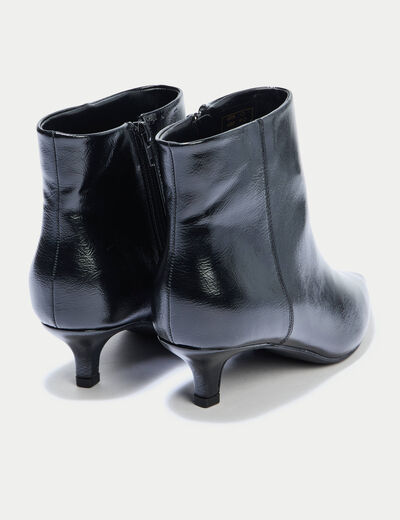 Bottines &agrave; talon noir femme