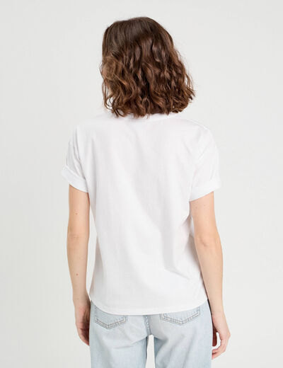 T-shirt The Rolling Stones blanc femme