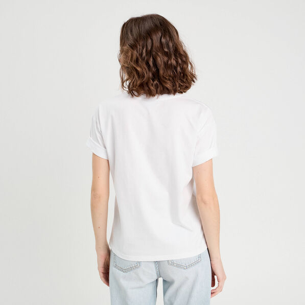T-shirt The Rolling Stones blanc femme