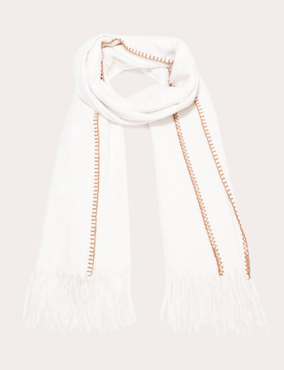 Écharpe avec franges sable femme