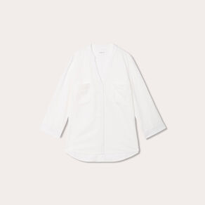 chemise manches 34 contenant du lin ecru femme Chemise manches 3/4 contenant du lin ecru femme