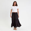 Jupe longue évasée noir femme