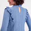 Blouse manches longues bleu clair femme