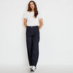Jean barrel taille haute denim brut femme