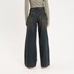 Jean wide leg taille standard bleu gris femme