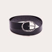 Ceinture boucle martelée noir femme