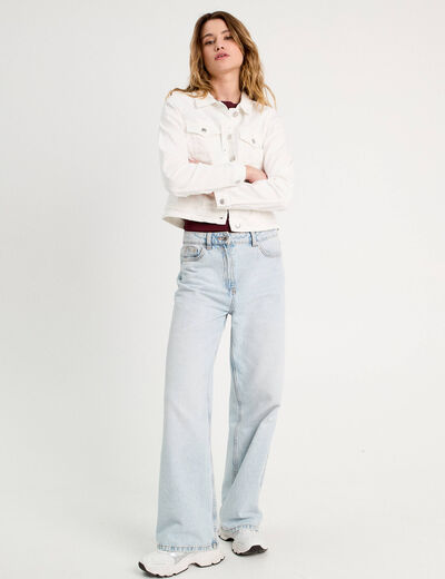 Veste en jean ecru femme