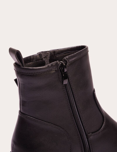 Bottines à talons et boucles noir femme
